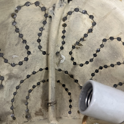 A Pair of Brass and Crystal Floral Wall Sconces