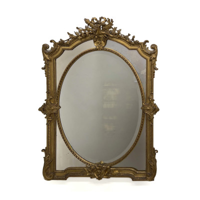 Image for Lot A Contemporary Louis XV Style Carved Giltwood Wall Mirror with Antiqued Glass