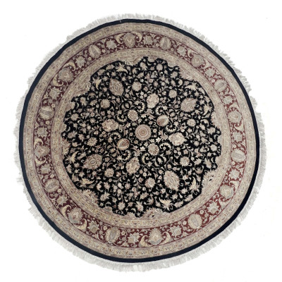 Image for Lot Large Persian Tabriz Round Rug