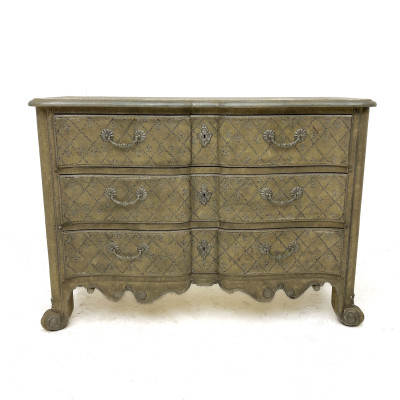 Image for Lot Baker - French Provincial Louis XV Style Painted Commode