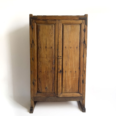 Image for Lot An Antique Argentine Provincial Carved Cedar Cupboard