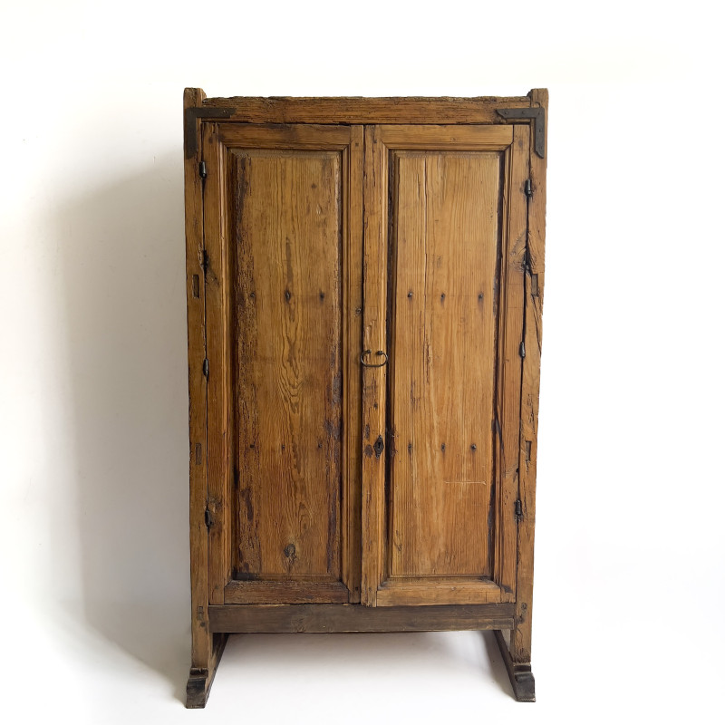 An Antique Argentine Provincial Carved Cedar Cupboard