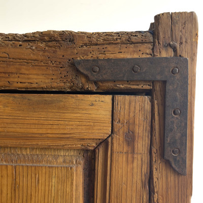 An Antique Argentine Provincial Carved Cedar Cupboard