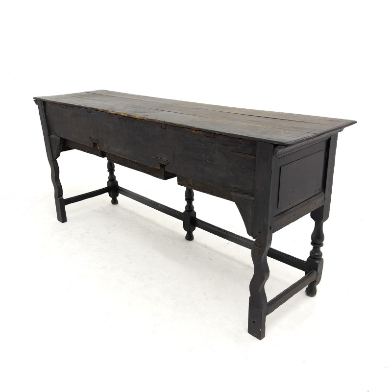 An Antique Jacobean Style Molded Oak Dresser Base
