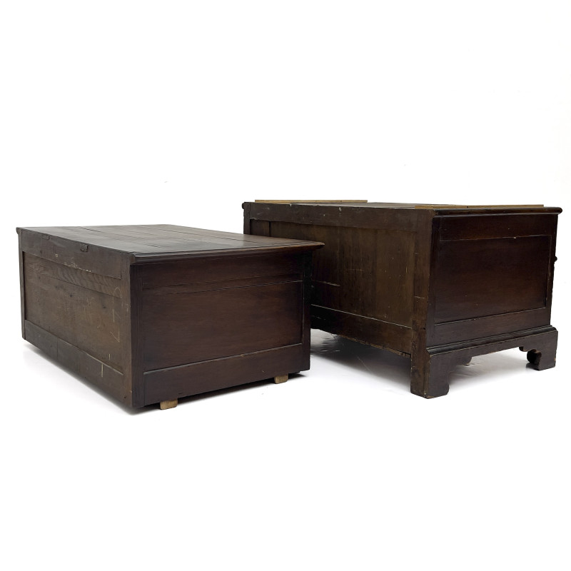 An Antique Jacobean Geometric Molded Oak Chest of Drawers