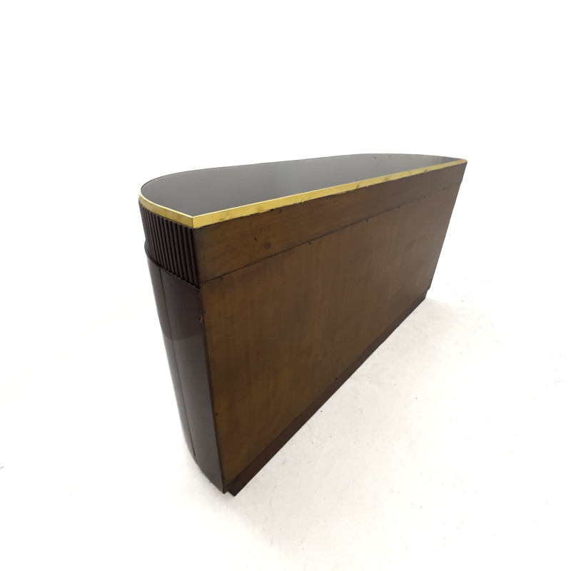 An Art Deco Style Macassar Ebony Demilune Credenza, Ralph Lauren