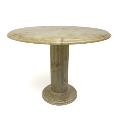 Image for Lot A Modern Topaz Avano Onyx Pedestal Center Table