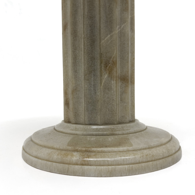 A Modern Topaz Avano Onyx Pedestal Center Table