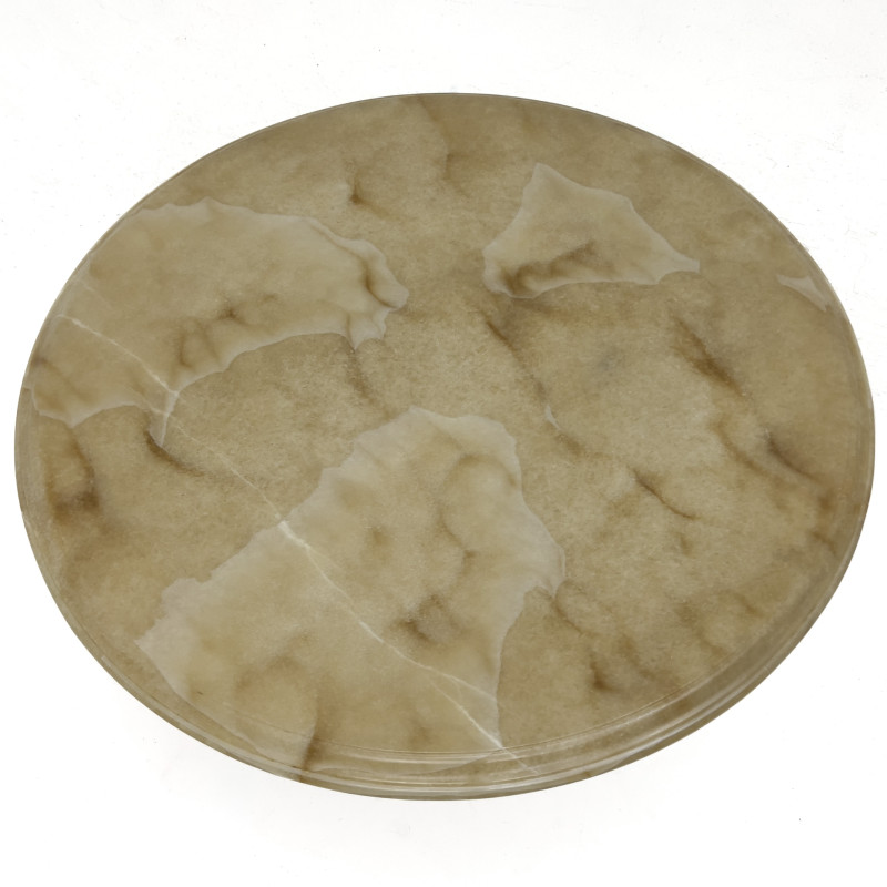A Modern Topaz Avano Onyx Pedestal Center Table