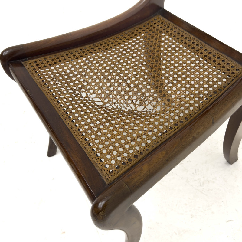 Suite of Eight Regency Style Carved Hardwood Dining Chairs