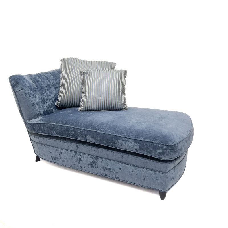 A Contemporary Upholstered Chaise Longue Chair