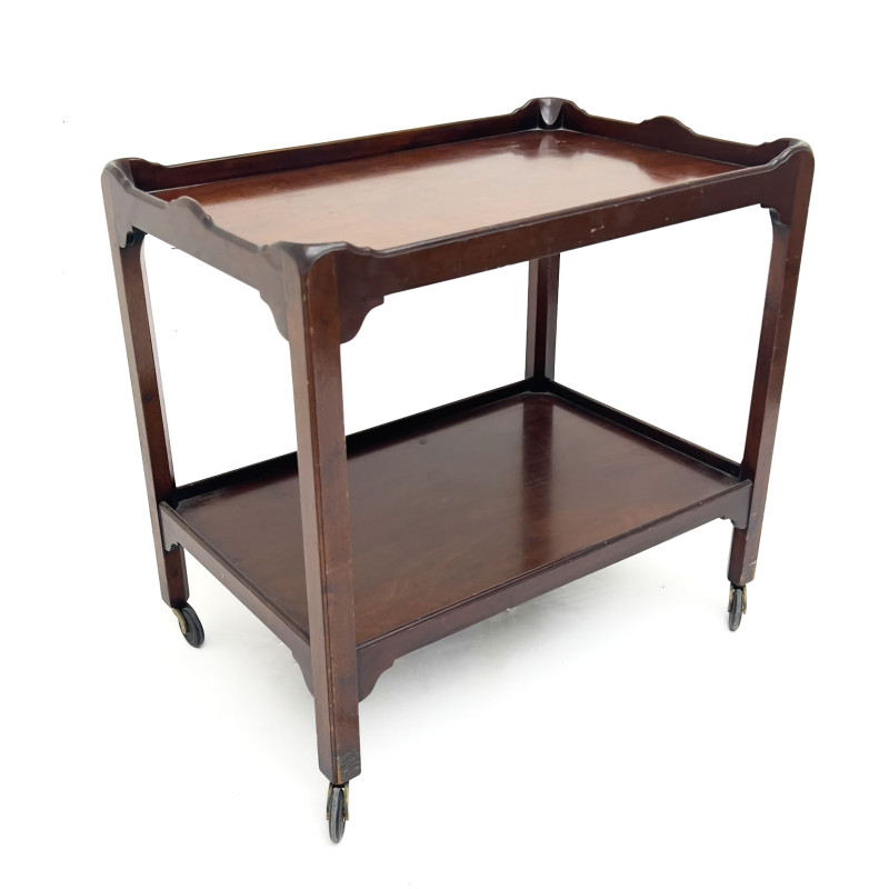 A Georgian Style Mahogany Tea Cart