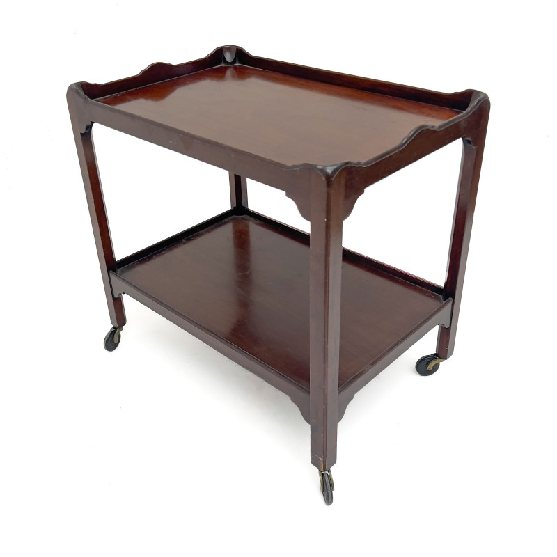 A Georgian Style Mahogany Tea Cart