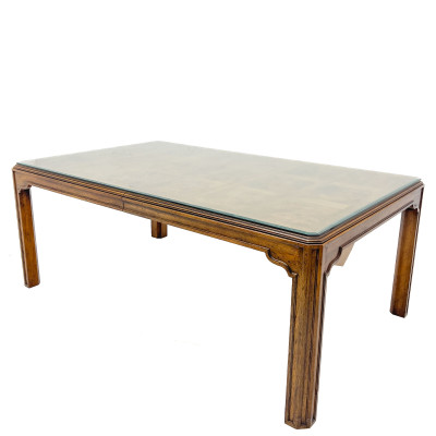 Image for Lot Neoclassical Style Fruitwood Dining Table, Drexel Heritage