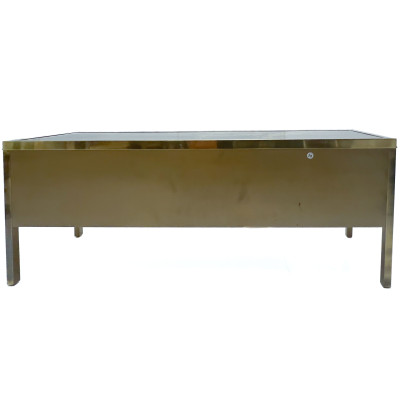 An Acid-Etched Brass and Credenza - Bernard Rohne for Mastercraft