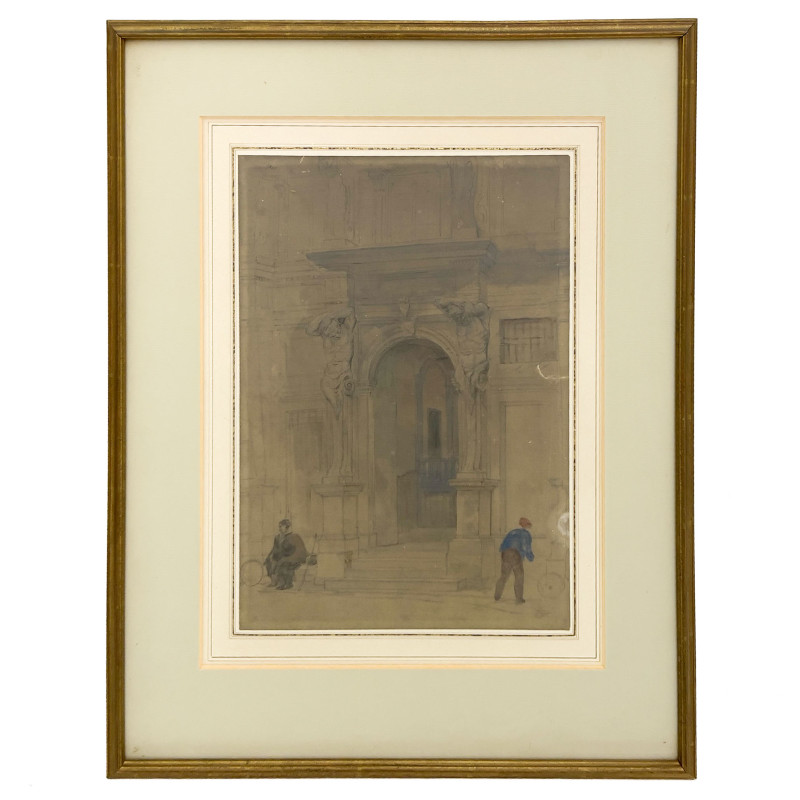 William Parrott - Entrance to the Palazzo Durazzo, Genoa