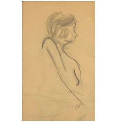 Image for Lot Unknown Artist - Untitled (sketch of a woman)