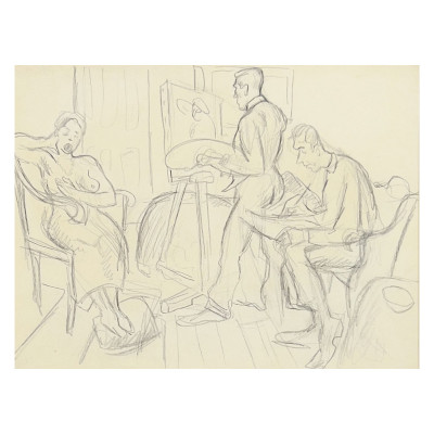 Image for Lot Thomas Hart Benton - The Artist's Studio