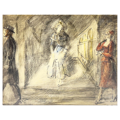 Image for Lot Reginald Marsh - Fifth Avenue Street Scene