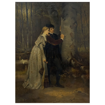 Image for Lot after Robert Beyschlag - Lovers in a sylvan wood