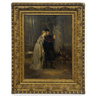 after Robert Beyschlag - Lovers in a sylvan wood