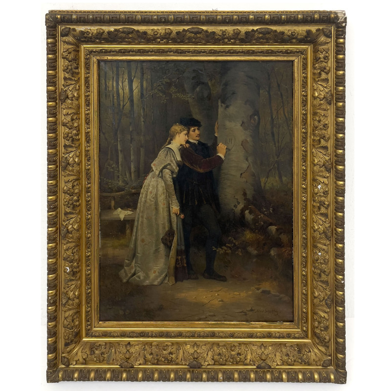 after Robert Beyschlag - Lovers in a sylvan wood