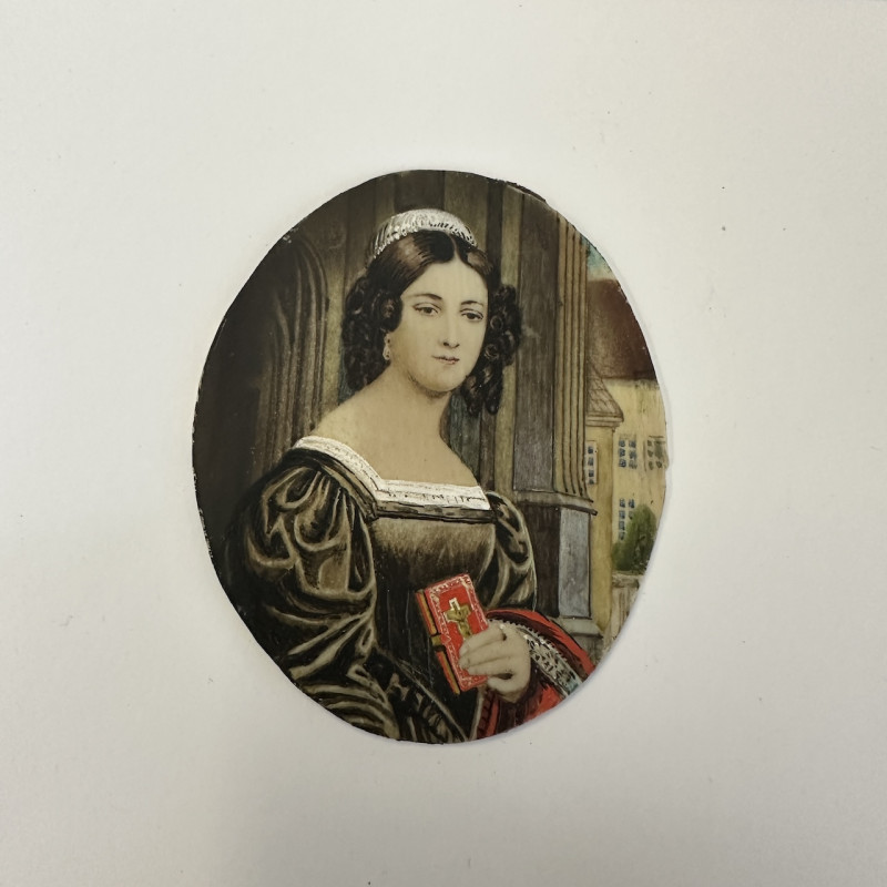 after Joseph Karl Stieler - Miniature Portait of Anna Hillmayer