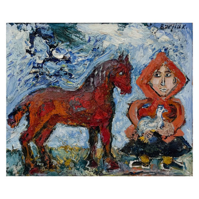 Image for Lot David Burliuk - Red Horse