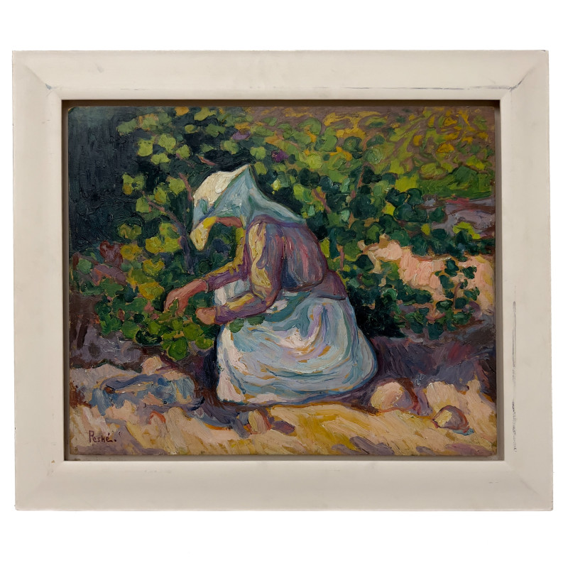 Jean Peské - La Vendange (Woman Harvesting Fruit)