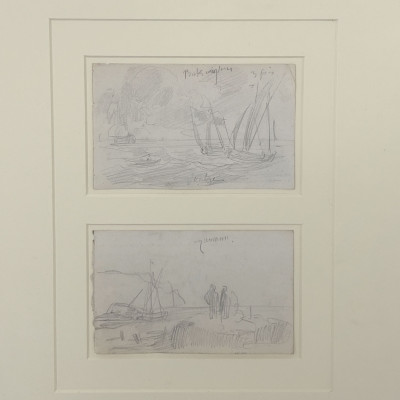 Image for Lot Eugène Boudin - Two Maritime Sketches