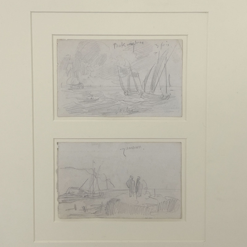 Eugène Boudin - Two Maritime Sketches