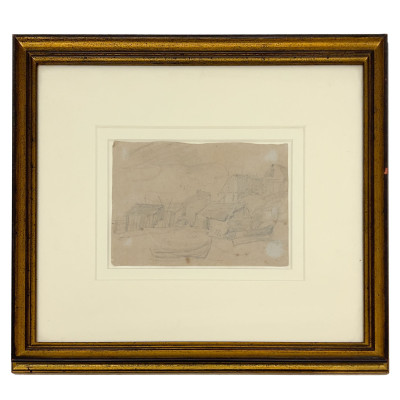 Eugène Boudin - Untitled (Harbor Scene)