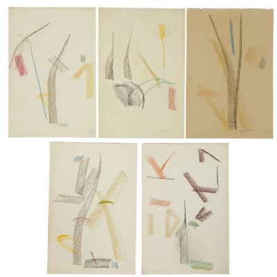 Image for Lot Rhys Caparn - Untitled (colorful drawings)
