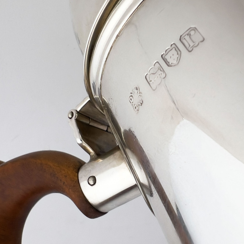 Pair of Sterling Silver Chocolate Pots, Edward &amp; Sons