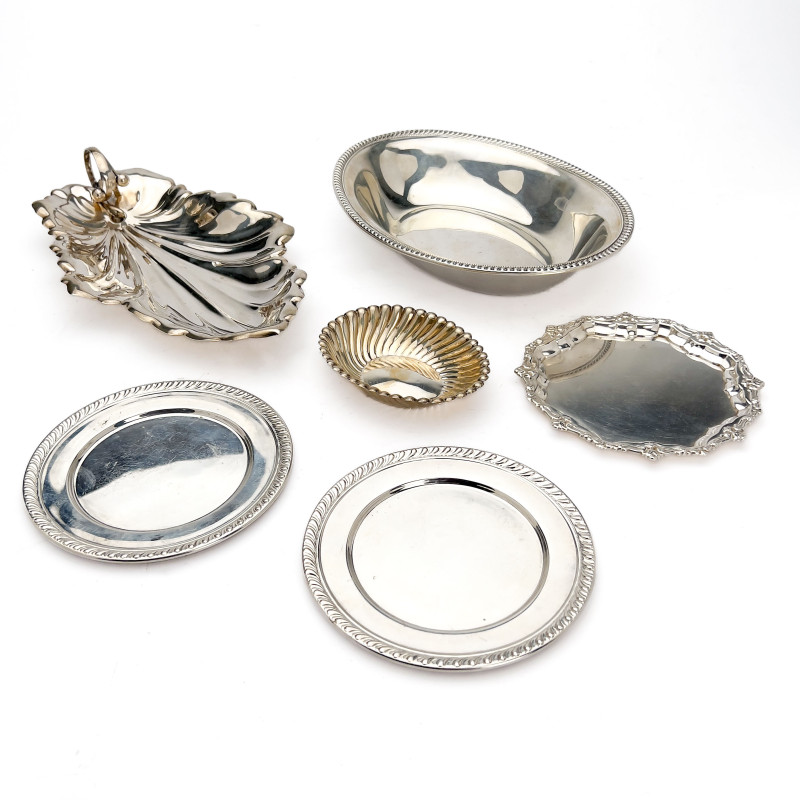 Group of Silver Serving Dishes