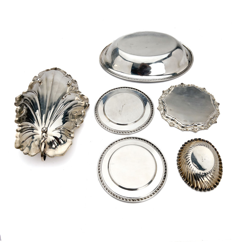 Group of Silver Serving Dishes
