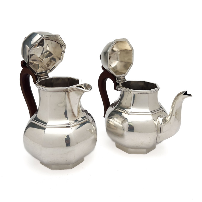 English Sterling Silver Coffee and Tea Service, Ellis Brothers