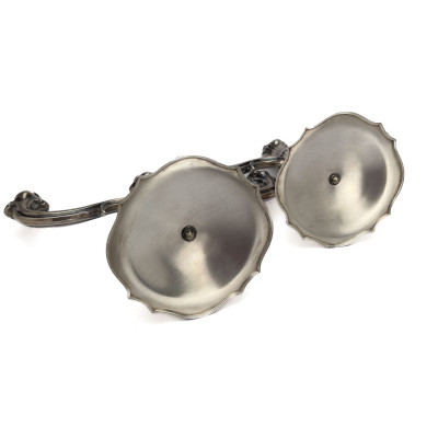 Pair of Venetian 3-Light Weighted 835 Silver Candelabras