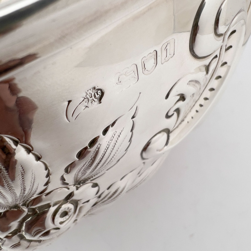 Edwardian Sterling Silver Punch Bowl and Low Dish