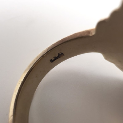 A three-piece 14k gold statement ring lot
