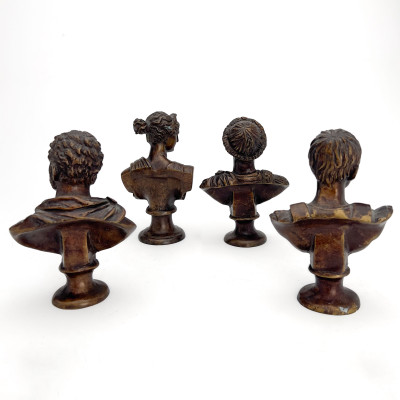 Set of Four Grand Tour Bronze Classical Busts