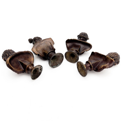 Set of Four Grand Tour Bronze Classical Busts