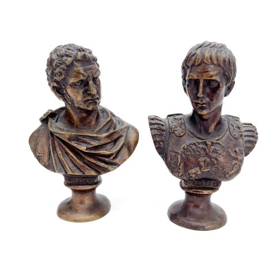 Set of Four Grand Tour Bronze Classical Busts