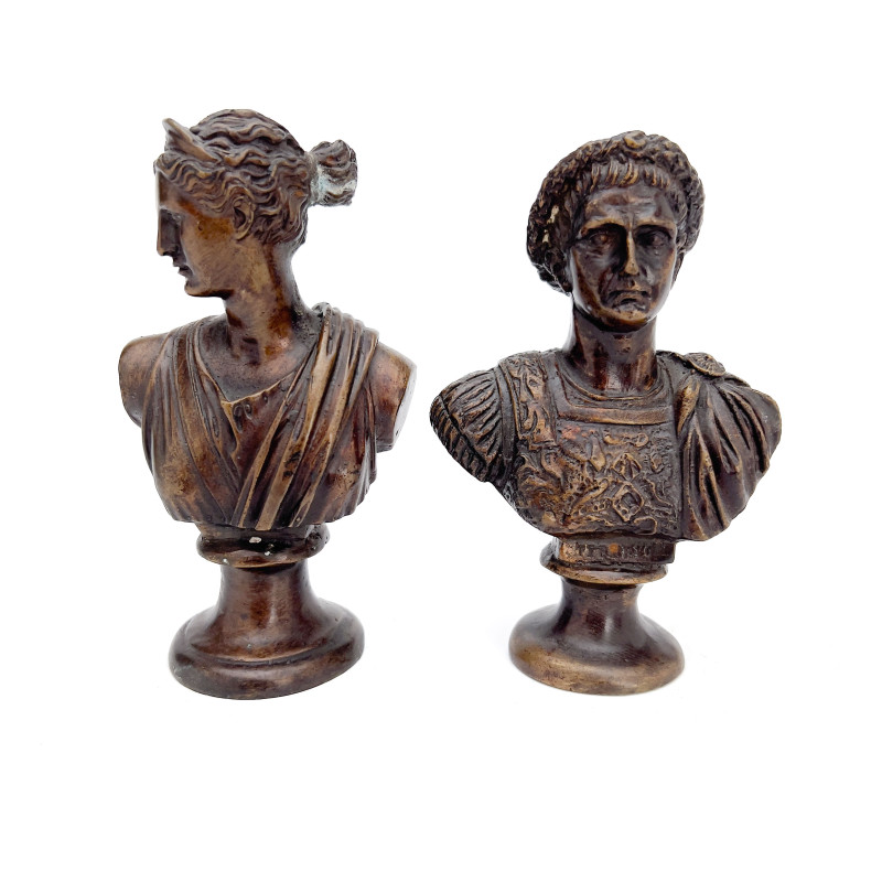 Set of Four Grand Tour Bronze Classical Busts