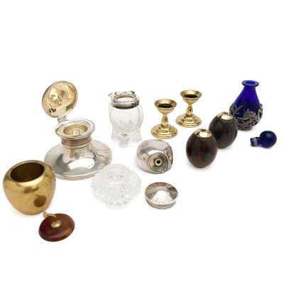 Mixed Decorative Desk and Barware Articles
