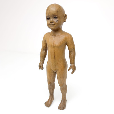 Image for Lot Carved Blonde Mahogany Artist’s Lay Figure
