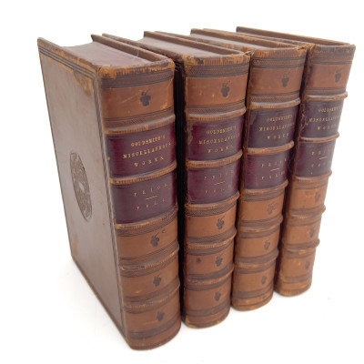 Large Group of Antiquarian Leather-Bound Hardcover Volumes