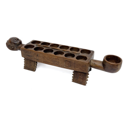 Image for Lot Hand-Carved African Mankala Game Board