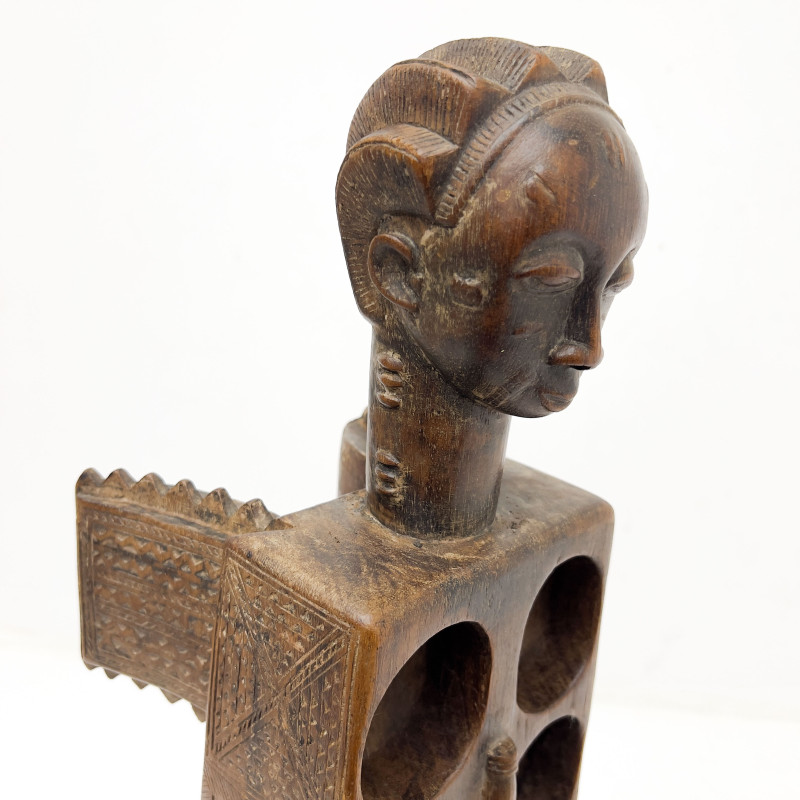 Hand-Carved African Mankala Game Board