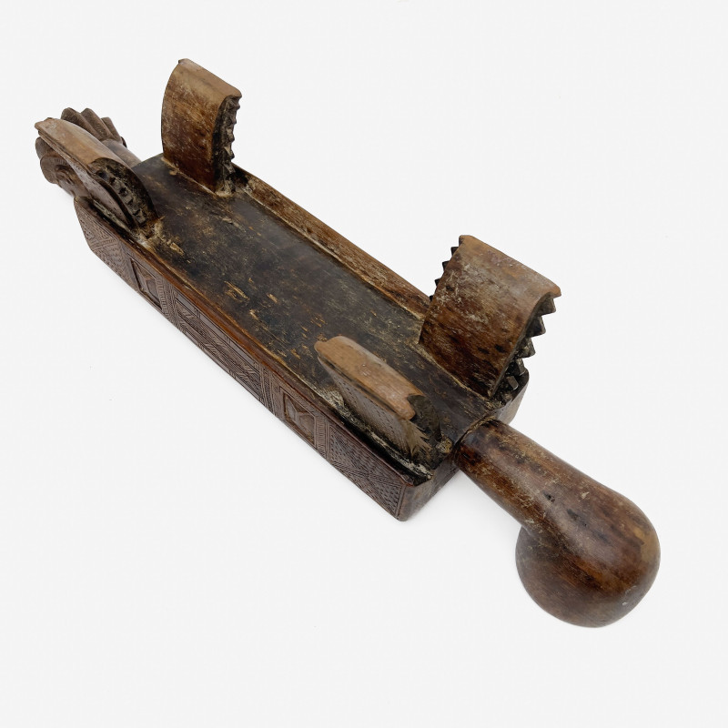 Hand-Carved African Mankala Game Board